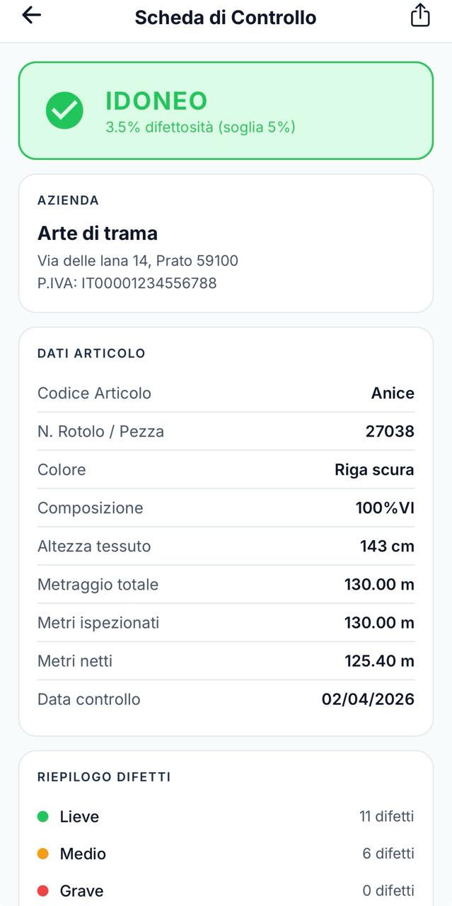 Esito controllo su iPhone